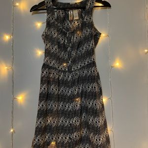 Black and White Patterned Dress
